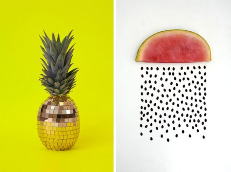 Pineapple and curtain-y water melon